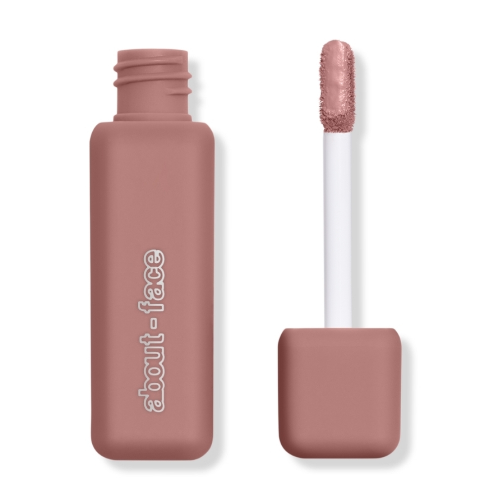 ABOUT-FACE ALL EYES ON HUE MATTE FLUID EYE PAINT.